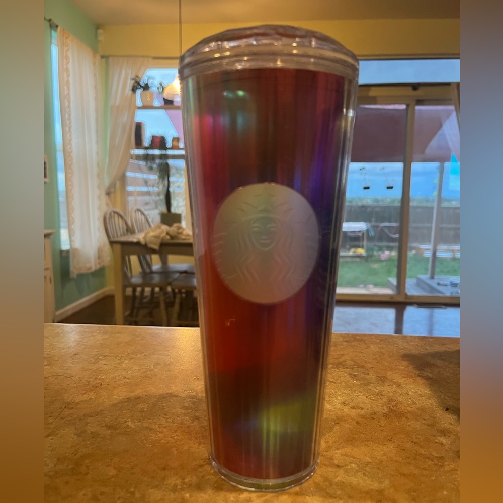 🏳️‍🌈 Starbucks 24 oz Pride Rainbow Iridescent Dome Tumbler